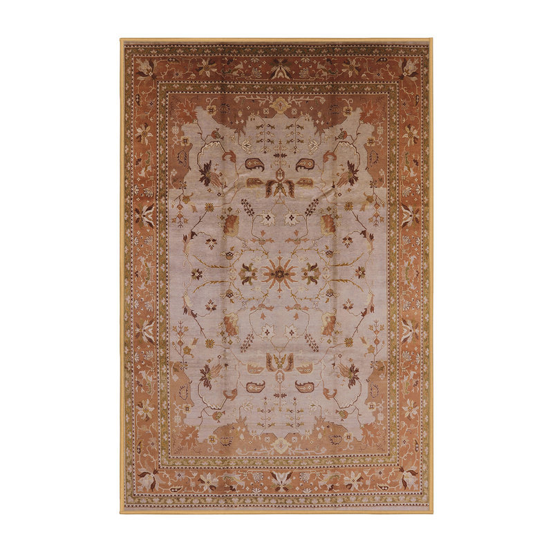 Tapis brun à motif oriental, Tapis de couloir 2 pi x 5 pi