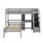 Twin Size Loft Bed With Desk, Shelves And Drawers-147244036