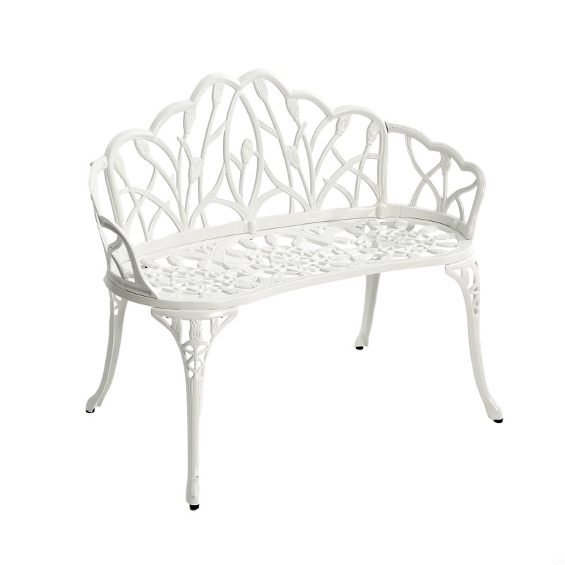 Banc en fonte d'aluminium, Blanc