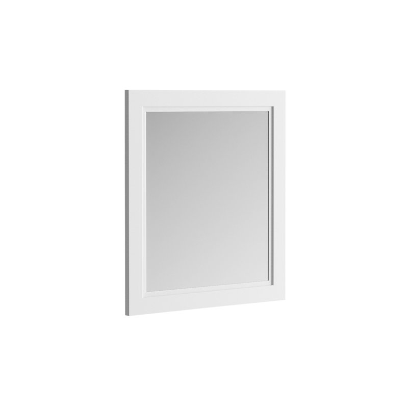 Rowland Wood Flat Wall Mirror, White