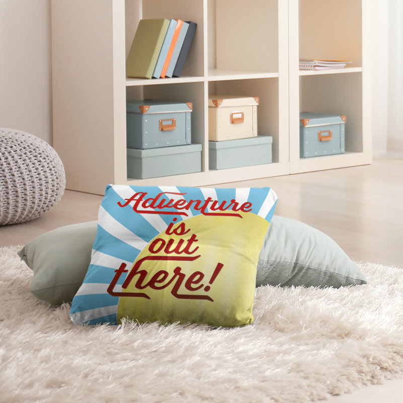 Fun Adventure Throw Pillow, 26" H x 26" W