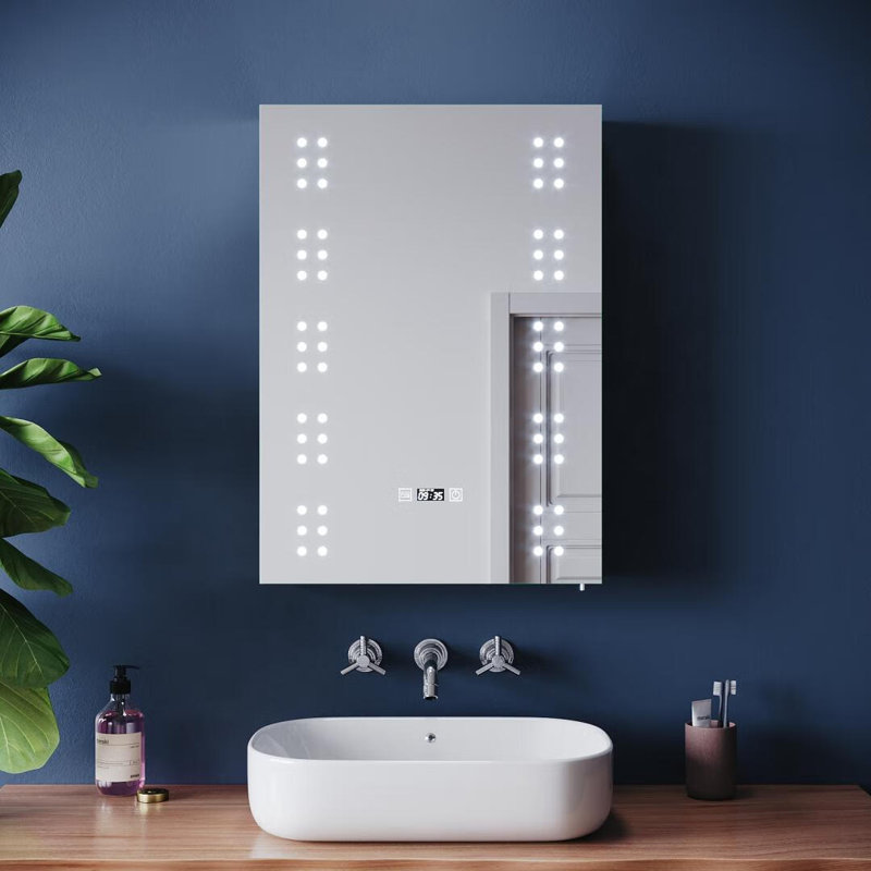 50mm W 70mm H Medicine Cabinet Mirror 3 Adjustable