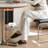 White Silver Round Sintered Stone Dining table