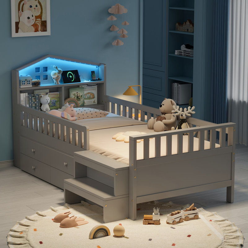 Single (3') Bed Frame, Gray