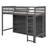 62.2''H Wooden Loft Bed with Storage Shelves,Space Saving Design Bed with Built-in Ladder-94422987-94422988