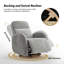 Fauteuil inclinable, oscillant et électrique 32,25 po Barrau Cuddle avec appui-tête et soutien lombaire-108808811
