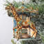 Ornement en bois carrousel girafe