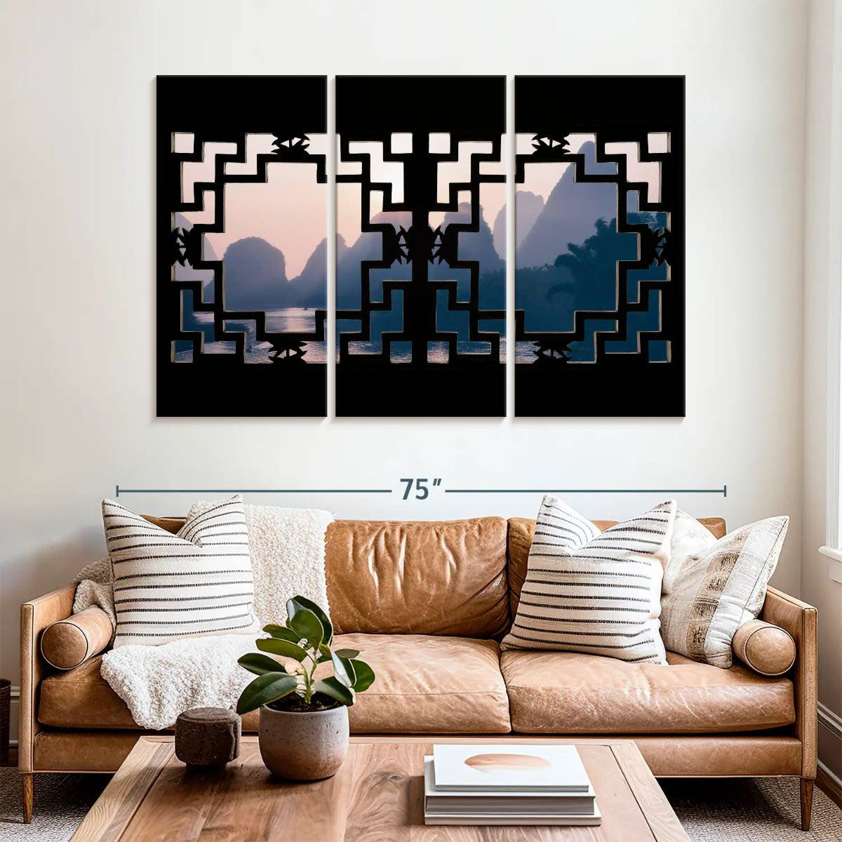 Ebern Designs Lilie Asian Window Mountain | Wayfair