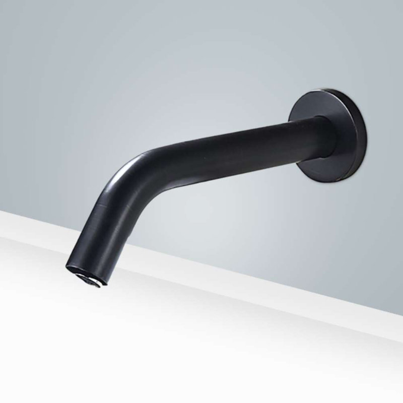 Robinet mural sans contact en bronze huilé Chatou, design élégant, durable et hygiénique