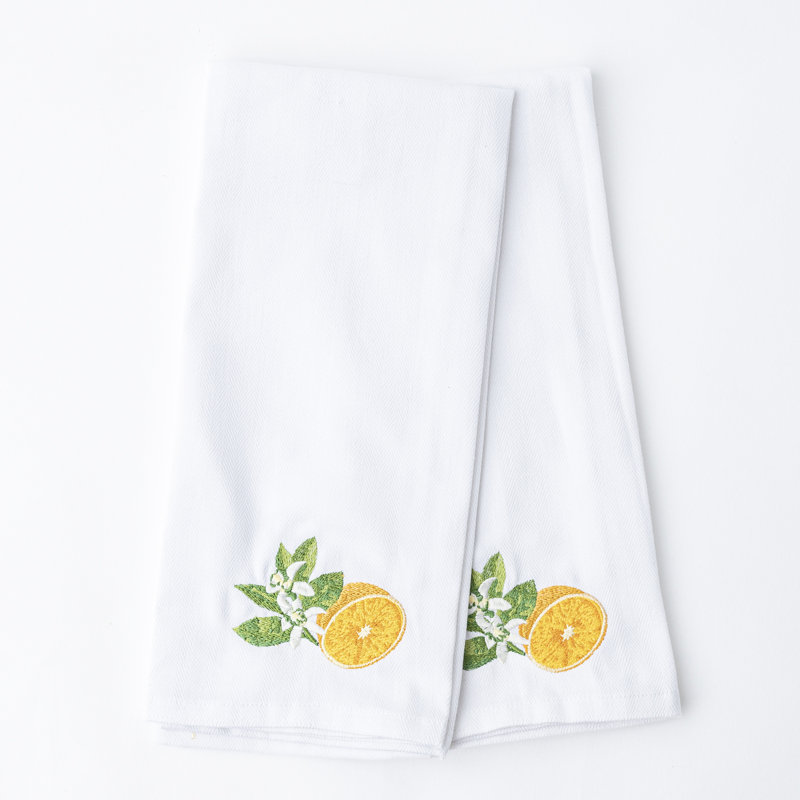 Ensemble de serviettes de cuisine Orange Blossom