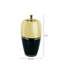 Buddleia Textured Ginger Jar for Living Room Furniture, Modern Home Decor Accent Piece in Black and Gold-1415629802