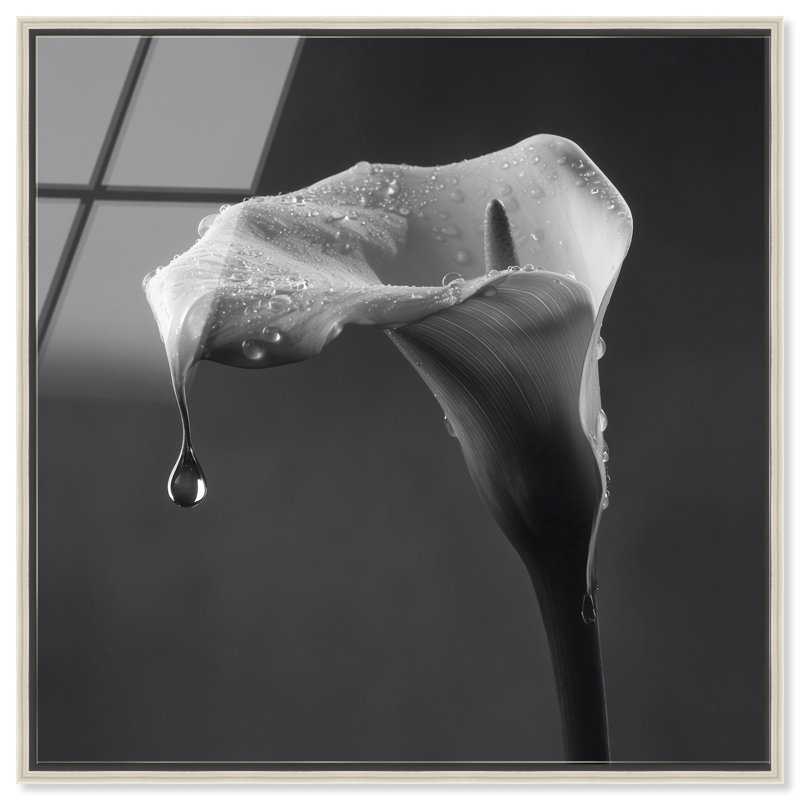 Midnight Rain Print by Oliver Gal, 41"H x 41"W, Silver Floater Frame