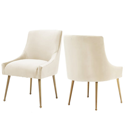 Chaise d'appoint en velours l 22 po Johileny