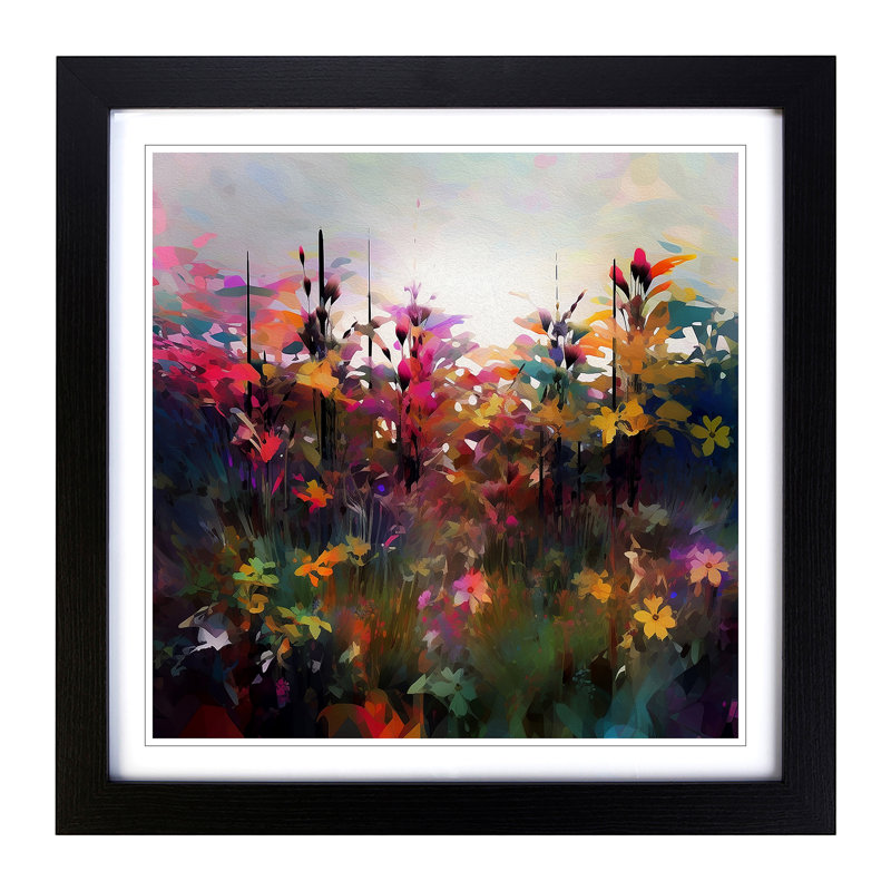 Wildflowers No.1 - Framed Print, Black