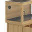 Enceinte en chêne stratifié 47,2 po avec armoire de rangement et portes coulissantes en verre