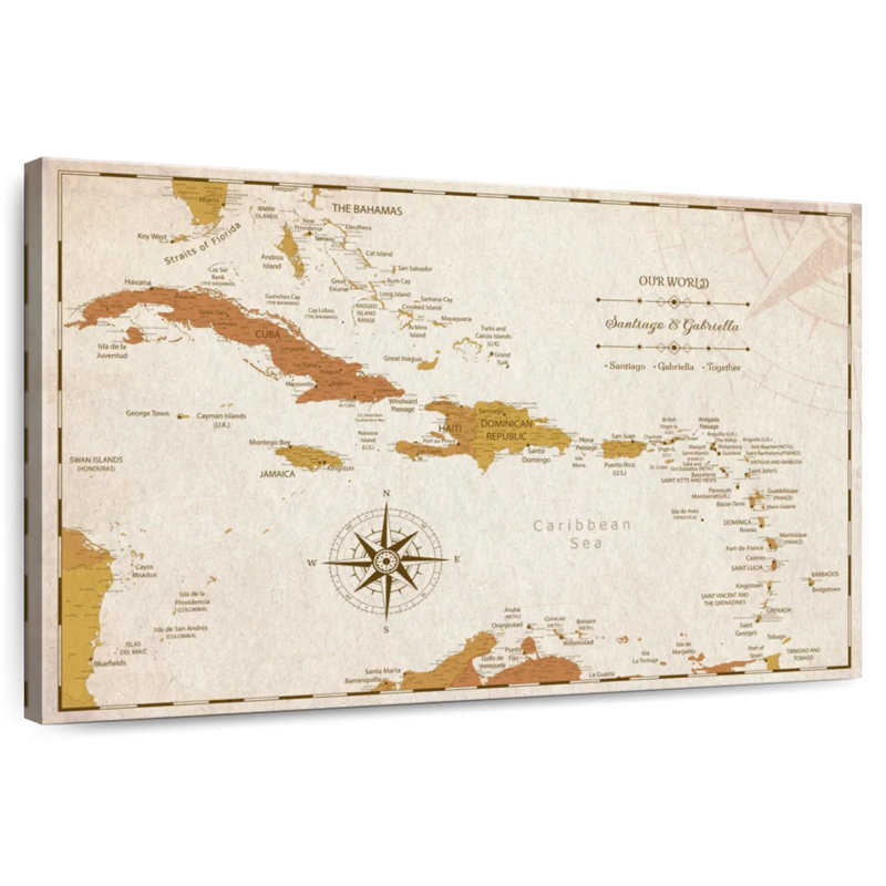 Ameere des Caraïbes personnalisé, H 26 po x l 39 po, Oui