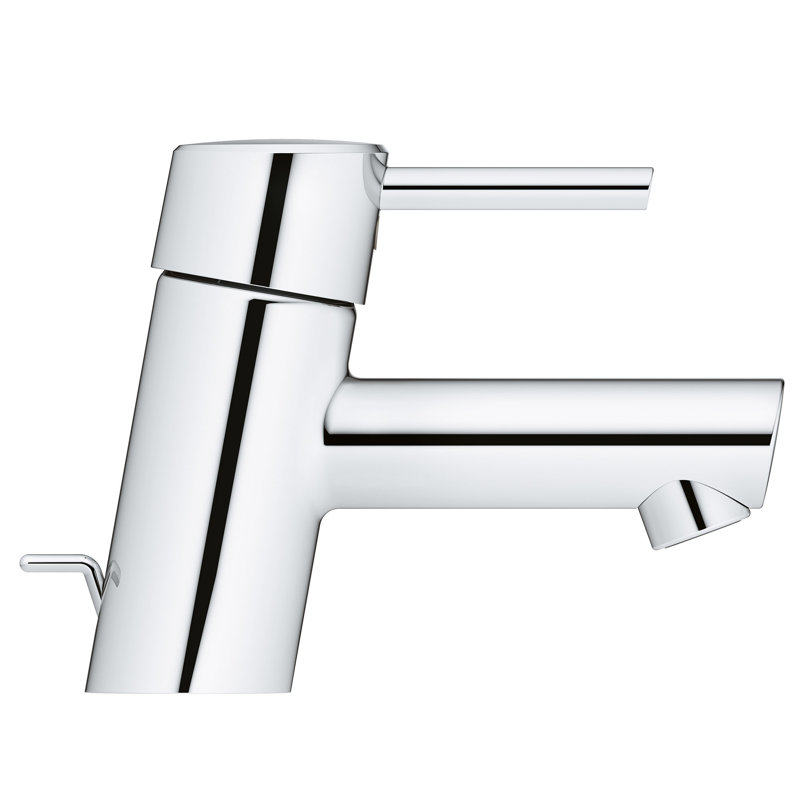 Concetto Single Hole Bathroom Faucet with Drain Assembly, Starlight Chrome