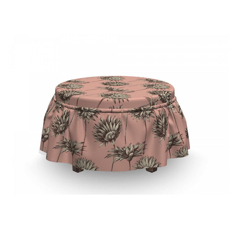 Housse pour de repose-pieds gerbera fleur spectaculaire