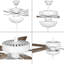 Joines Ventilateur de plafond blanc à 5 pales avec moteur AC-32050529