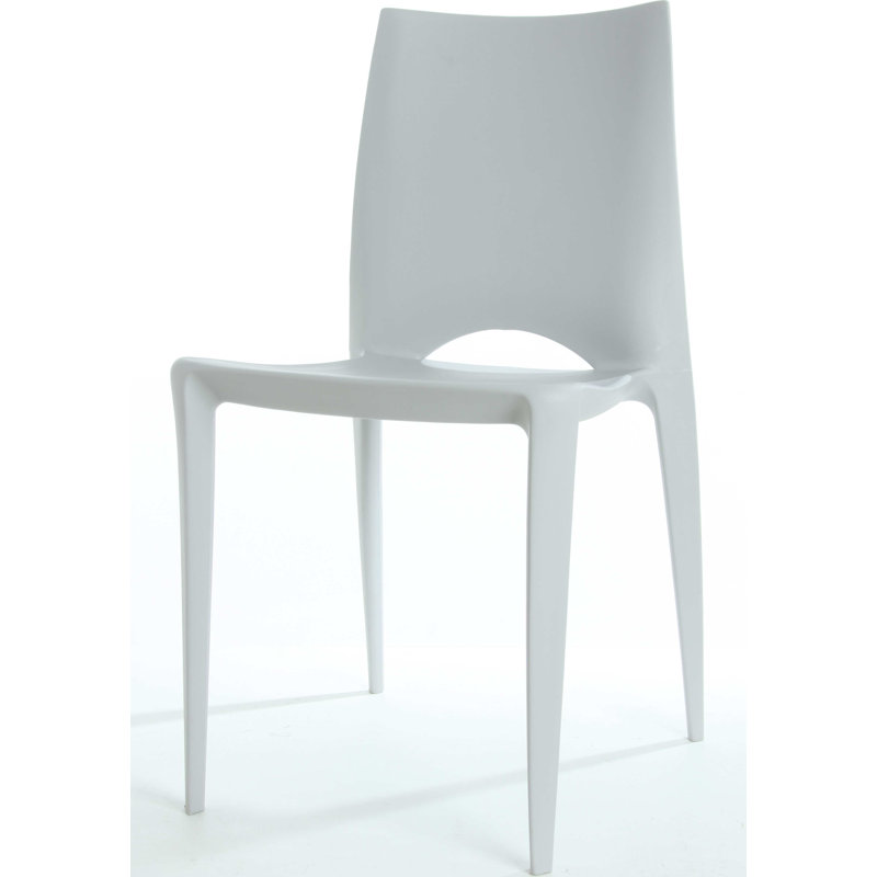 Ruzicka 18'' H Stacking Side Chair, Light Gray