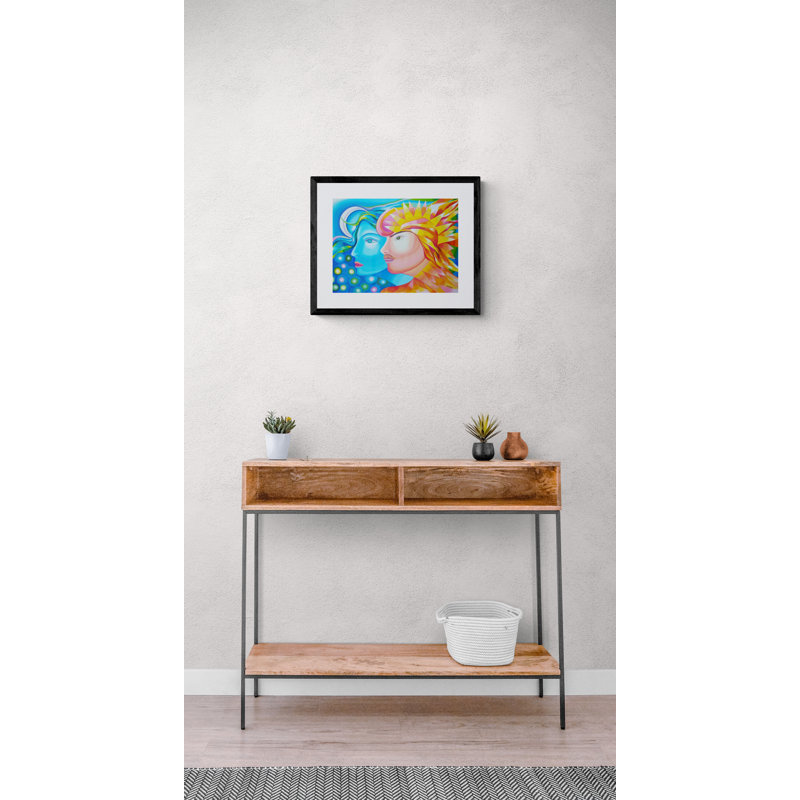 Soleil et lune par Mairim Perez Roca, H 17,25 po x l 21,25 po x P 0,875 po