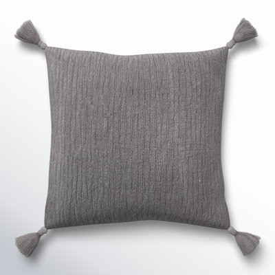Colombina Embroidered Cotton Throw Pillow