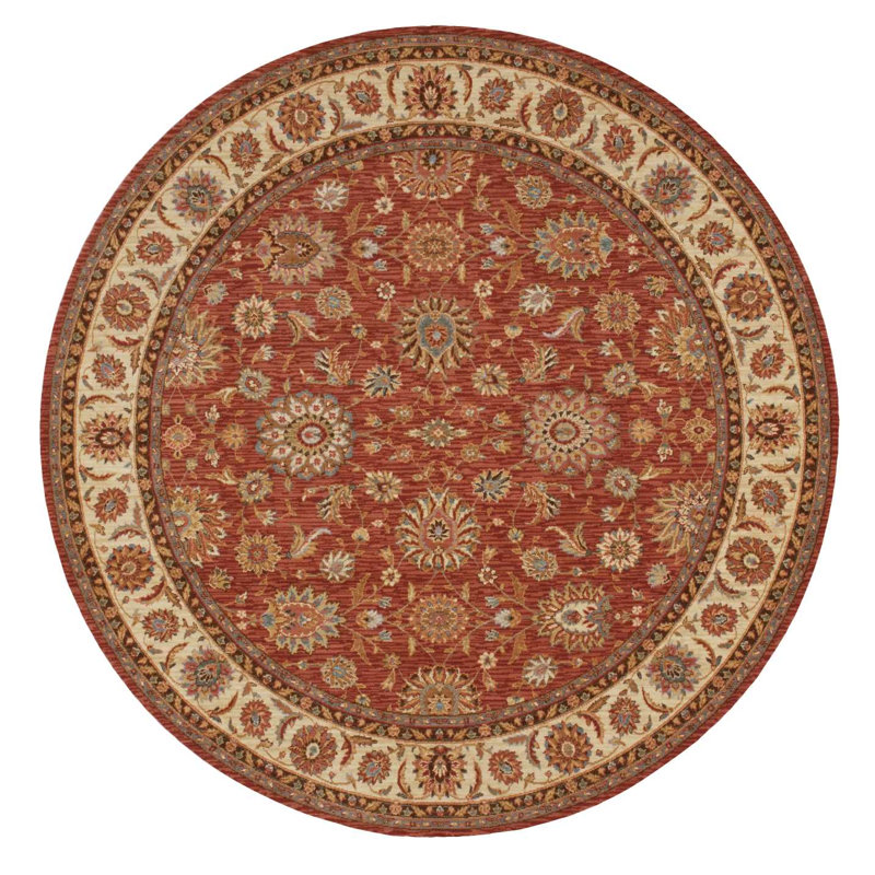 Ingirith Wool Oriental Indoor Rug, Round 7'10"