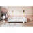 Full Size Upholstered Daybed, Sherpa Fabric Sofabed With Cloud-Shaped Backrest-1082327088