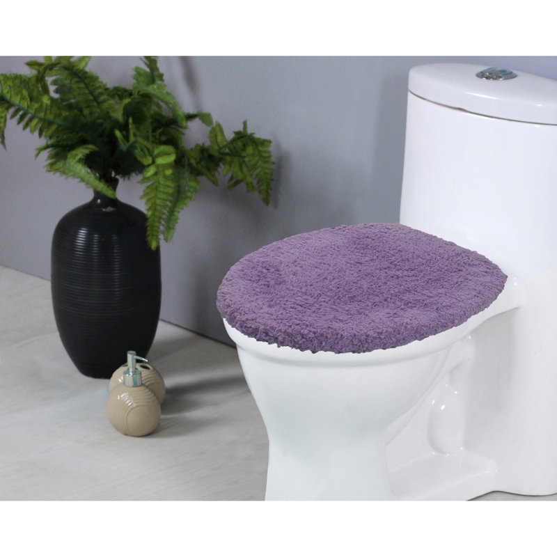 Couvercle de toilette 100% coton, Mauve