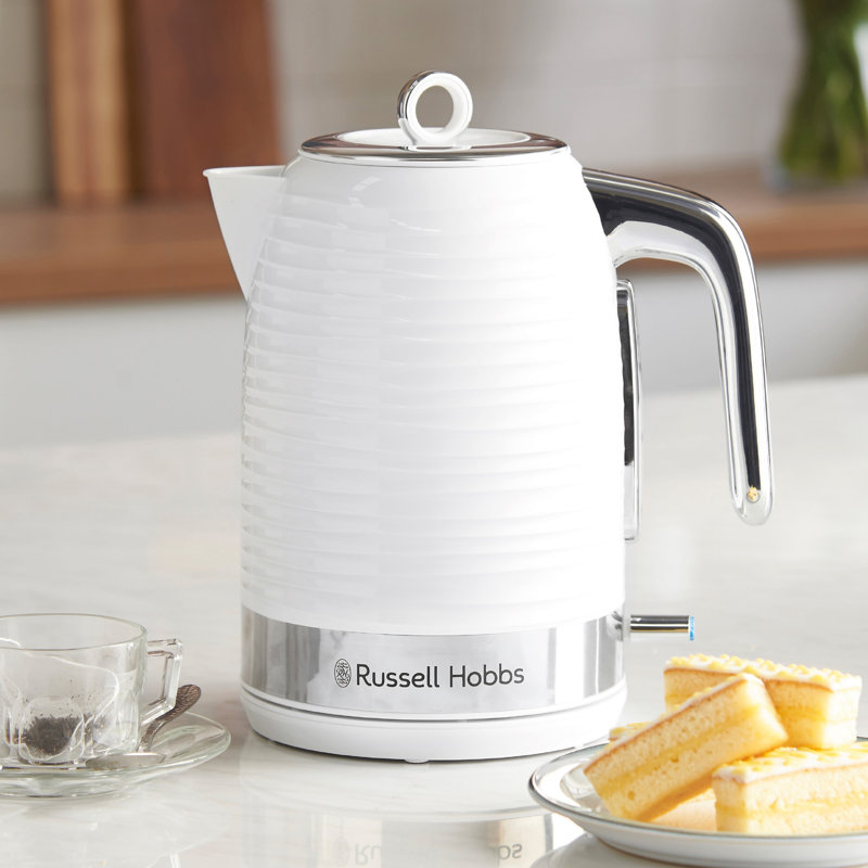 Russell Hobbs Inspire Electric Kettle 1.7L Textured Plastic, White