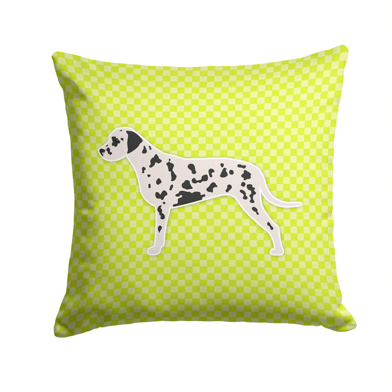 Coussin décoratif intérieur/extérieur dalmatien, H 14 po x l 14 po x P 3 po, Vert