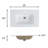 Integrated White Ceramic Basin, Drain Not Included