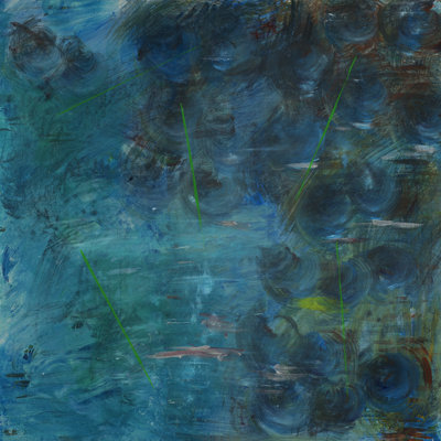 Green Blade Painting by Joyce Creiger