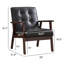 Chaise d'appoint capitonnée l 25 po avec pieds en bois massif-124296875-111045822