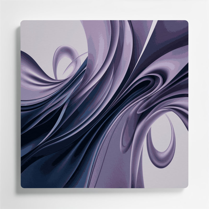 «Gradient Abstract 14», art mural en métal gris, H 16 po x l 16 po