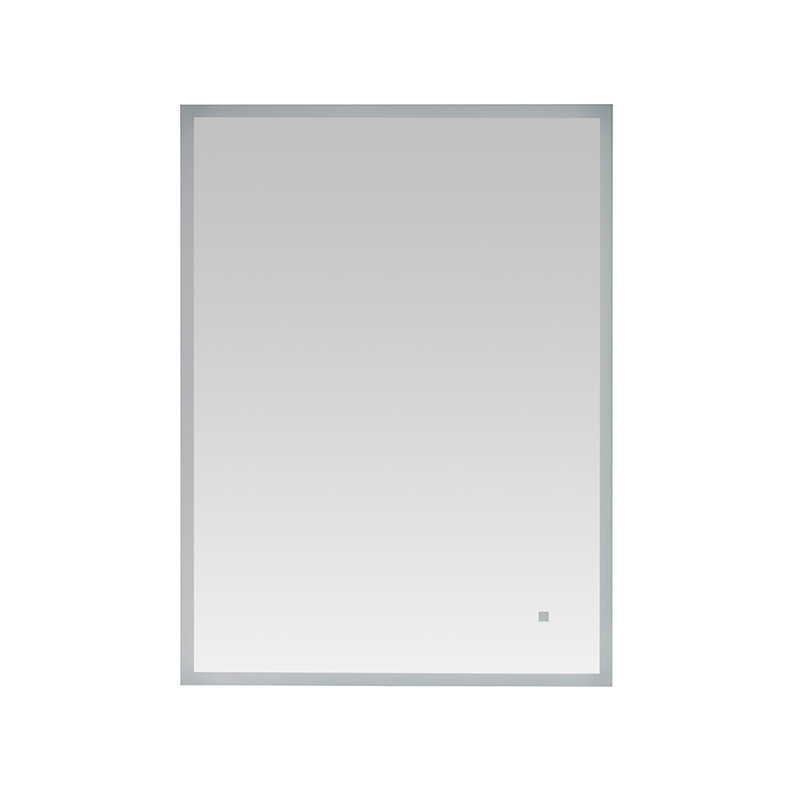 Silver Rectangular LED Lighted Bathroom Vanity Mirror 20" x 32"