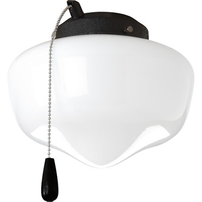 1-Light Universal Ceiling Fan Schoolhouse Light Kit