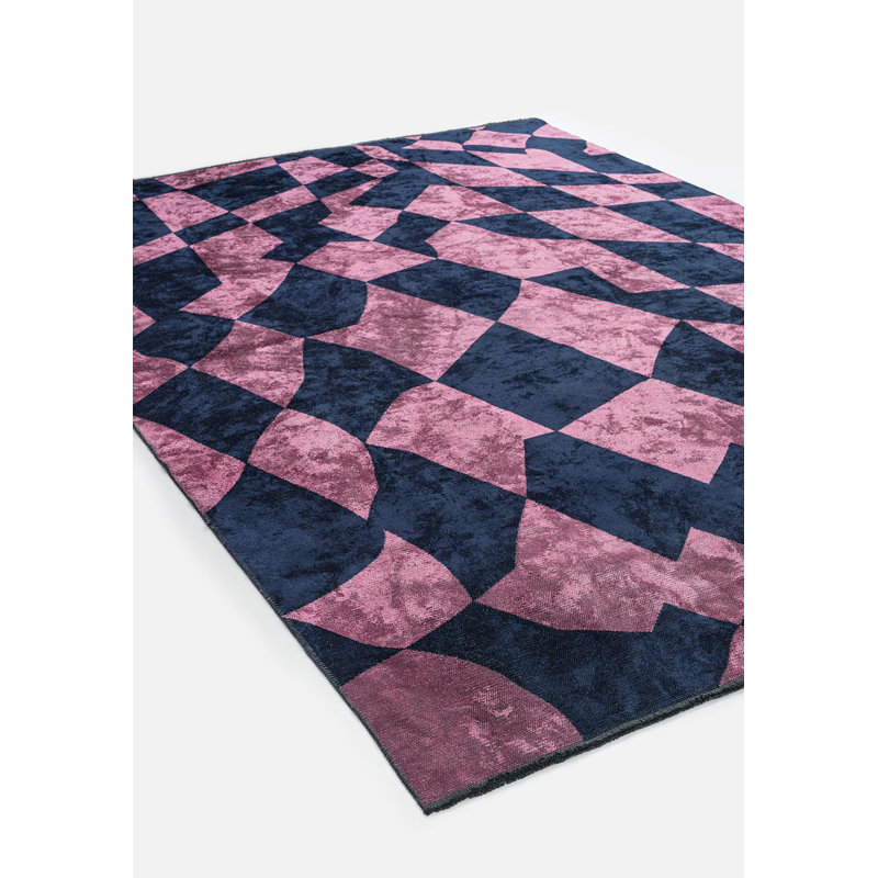 Tapis abstrait moderne et asymétrique, Rectangle 7 pi 10 po x 9 pi 10 po