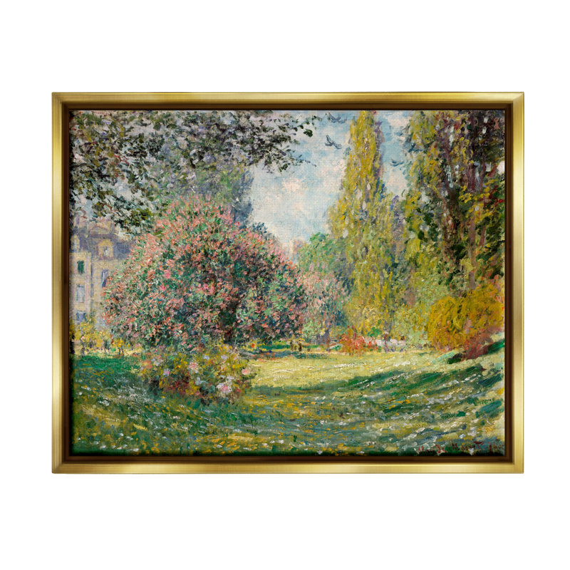 Impressionniste impressionnant sur toile, impressionnant, H 31 po x l 25 po x P 1,7 po, Cadre flottant métallique doré