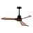 Modern Ceiling Fan With 3 Color Dimmable 3 ABS Blades Remote Control Reversible DC Motor With Led Light