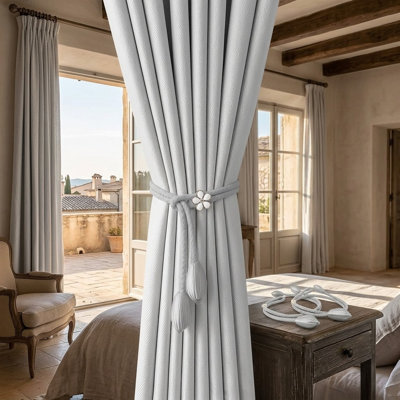 Natural Fabric Curtain Holdback/Tieback