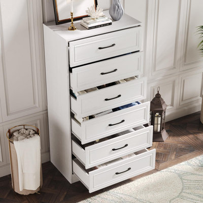 6 Drawer Wide Dresser For Bedroom