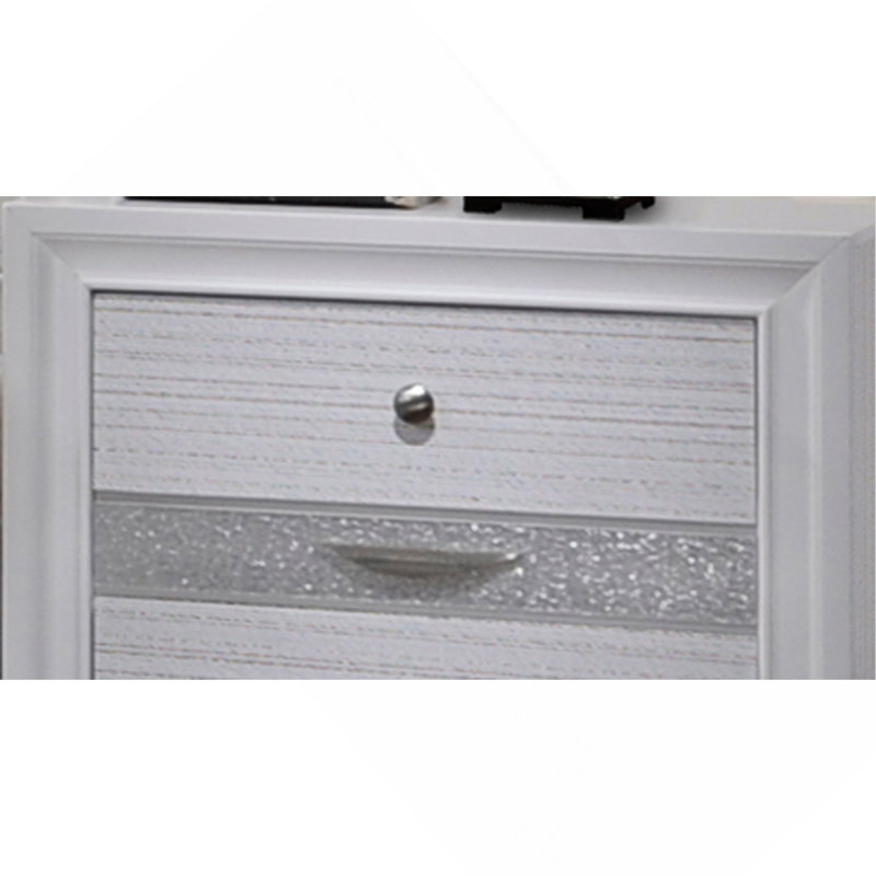 Matrix Traditional 2 Drawer Nightstand Made With Wood In White
