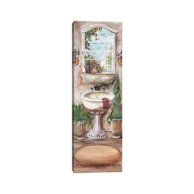 French Country Bath II by Tre Sorelle Studios - Wrapped Canvas Panoramic Painting