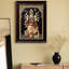 Mahishasura-Mardini Ten-Armed Durga Tanjore | Traditional Colours With 24K Gold | Teakwood Frame