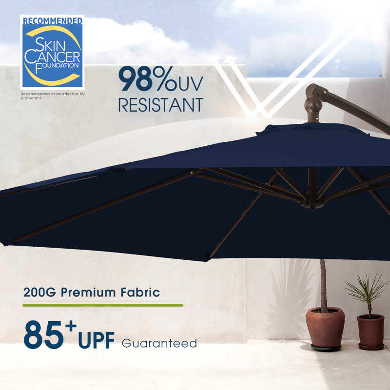 Parasol d'extérieur en porte-à-faux 120 '' 120, Marine