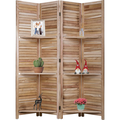 Chirstina 69.2'' W x 68.5'' H 4 - Panel Folding Room Divider