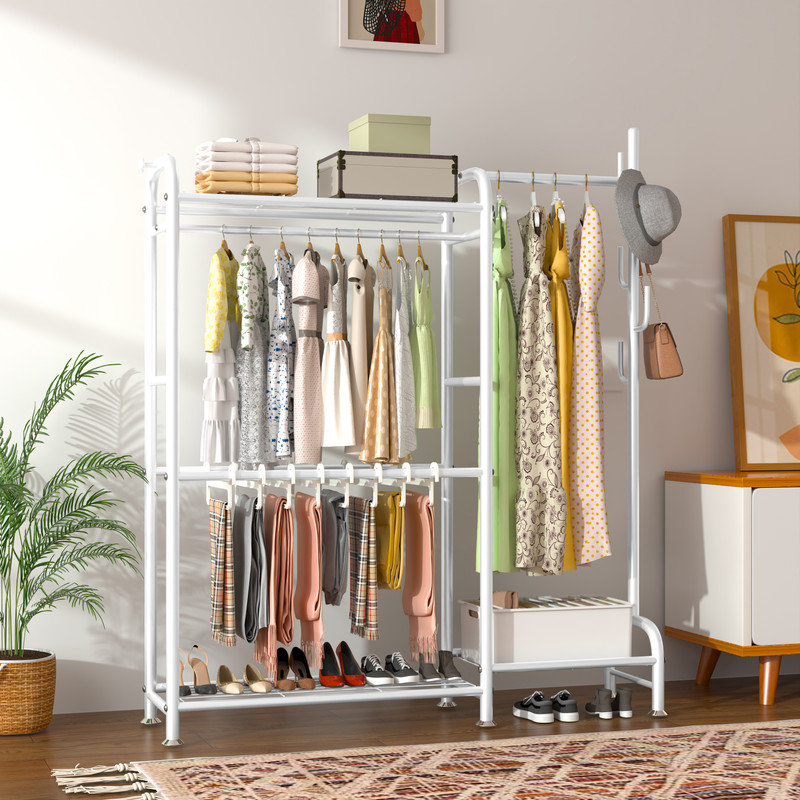 Portant à vêtements 72,83 po, Blanc