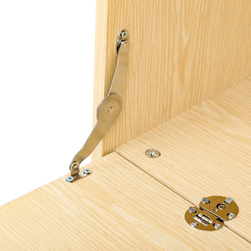 Enceinte de litière naturelle pour chat dans un design de mobilier moderne - 2 portes rabattables pratiques Intérieur spacieux pour garder la maison propre avec filtre en métal Ajout élégant de style noyer