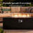 LayinSun 42" Rectangle Aluminum Propane Gas Smokeless Fire Pit Table with Hidden Fuel Tank-445885940